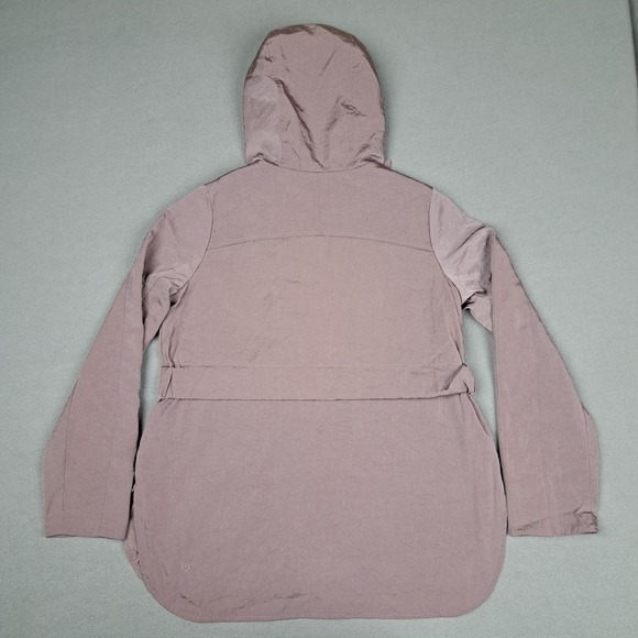 Lululemon Rain Jacket Womens 6 Misty Mocha Belted Water Repellent Athletic - Picture 11 of 14